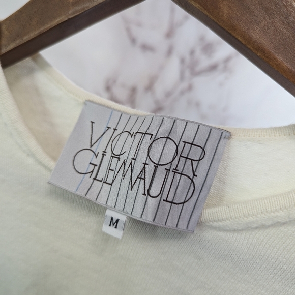 Victor Glemaud Sweater Womens Medium Black White Combo Tank Faux Layers - Picture 3 of 10